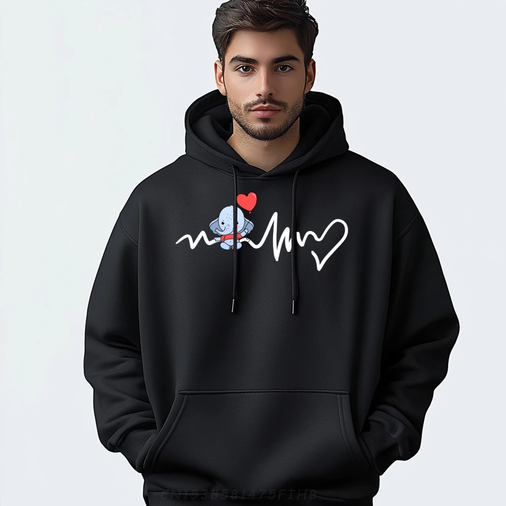 

Heartbeat Printed Hoodie Christmas Shirt New In Hoodies & Sweatshirts Christmas Sweater Men's Winter Clothes