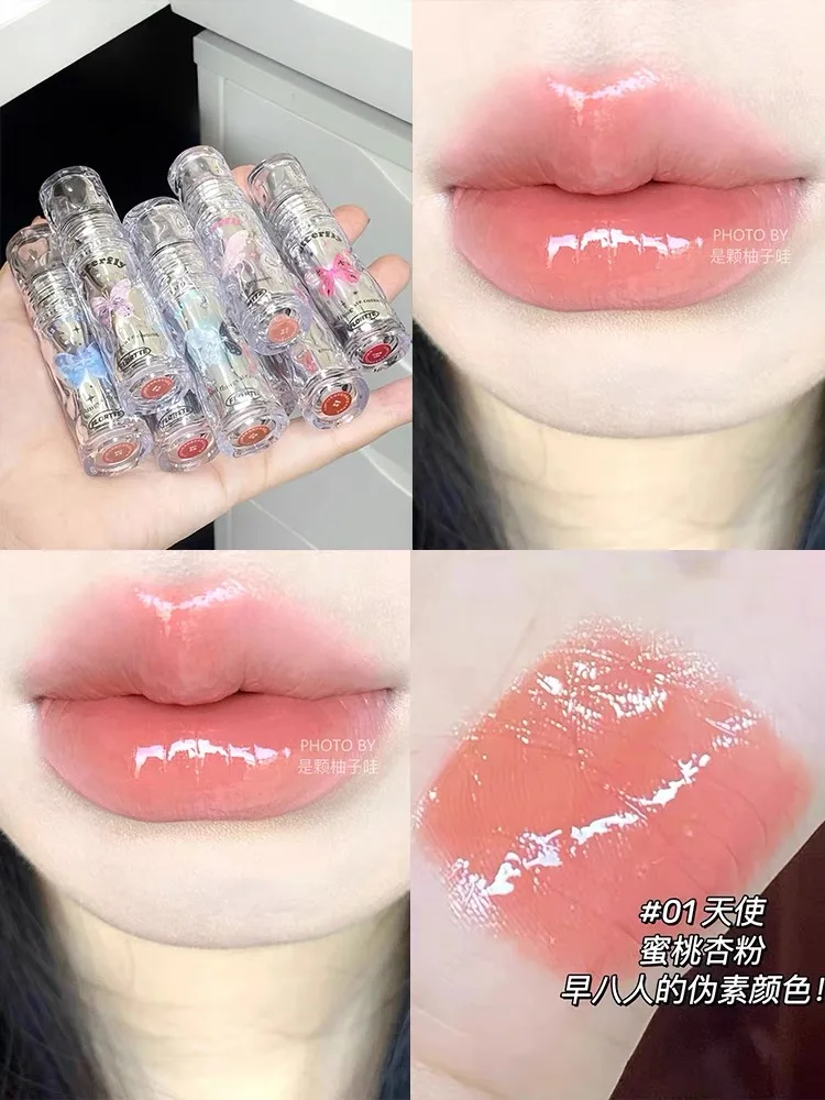 FLORTTE Lip Paint Wackky Series Lip Gloss Mirror Girls Dormitory Good Melia Lipstick Lipgloss Not Easy To Stick Cup Lip Glaze