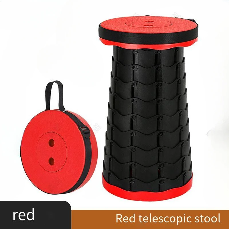 

Collapsible stool Outdoor camping fishing stall stool Adjustable plastic portable telescopic stool