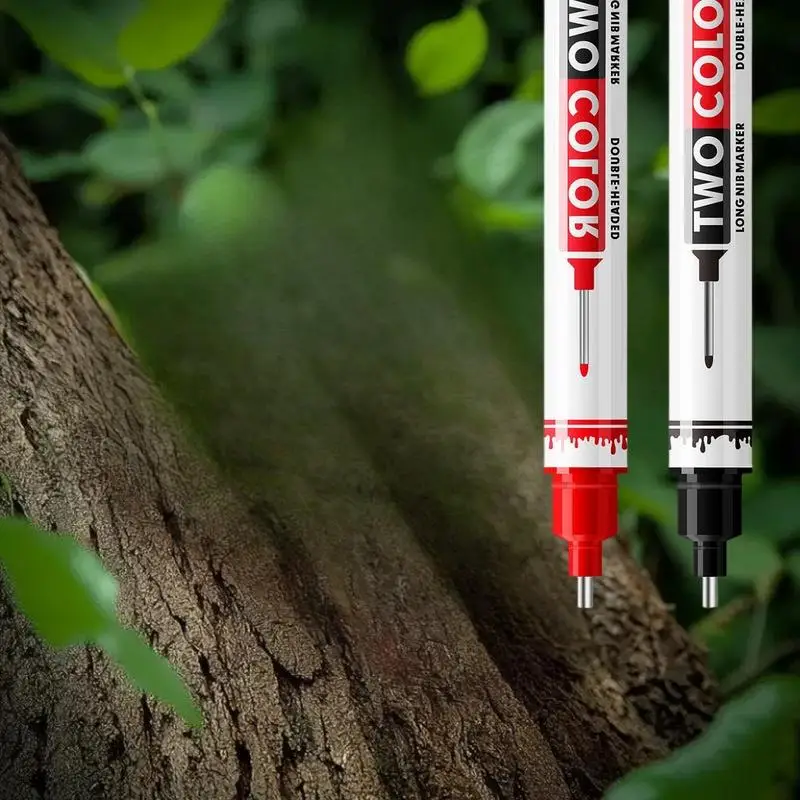 1/4Pcs Waterproof Metal Perforating Pen Long Head Deep Hole Marker Pen Woodworking Decoration Permanent Marker Pen