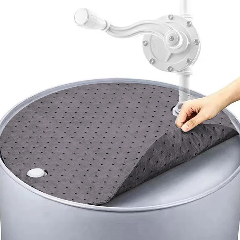 Saugfähige Pads mit 22 Zoll Durchmesser für 55-Gallonen-Trommeln, ölabsorbierende Matte, Fassdeckel-Ölmatte