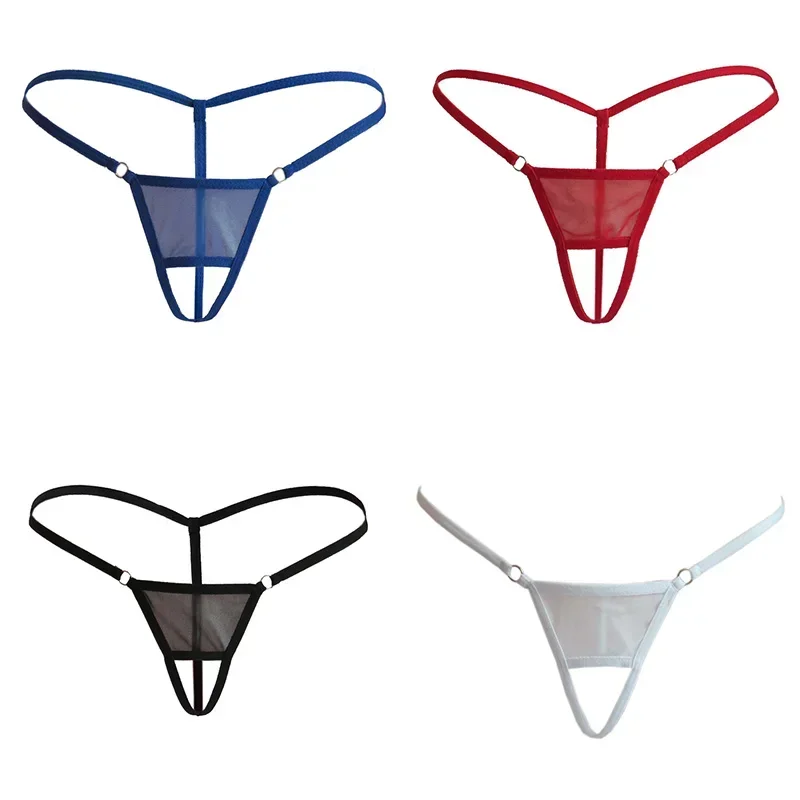 Crotchless Thong Men Underwear Low Rise Penis Hole Sexy Men Erotic G-String Open Crotch Panties Jockstrap Cueca Tanga Hombre A30