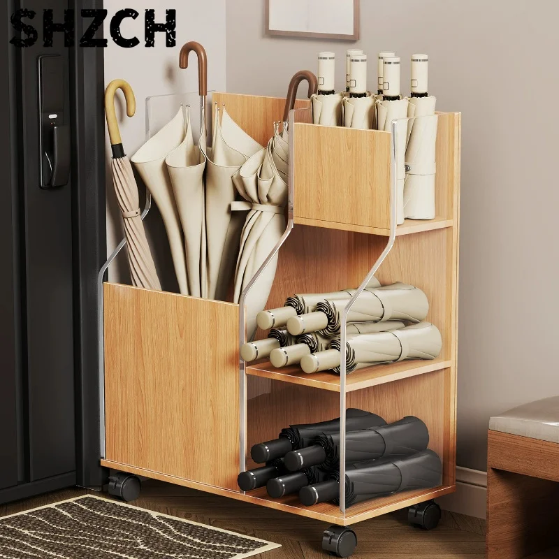 Large Capacity Umbrella Stand Entryway Storage Rack Commercial Corridor Umbrella Holder Practical Umbrella Bucket for Hallway