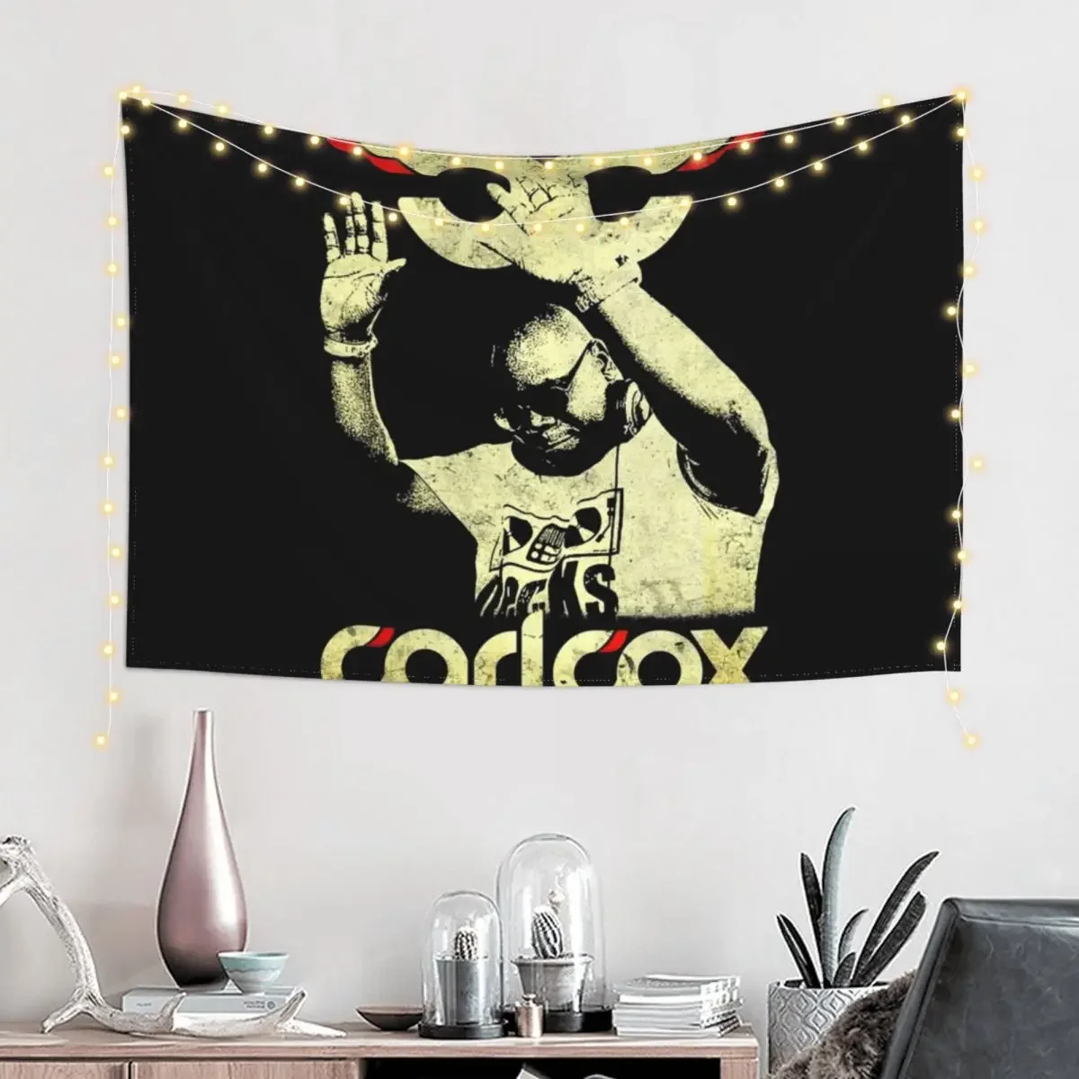 Carl Cox grungy old school house minimal techno Tapestry Living Room Decoration Wall Art Tapestry