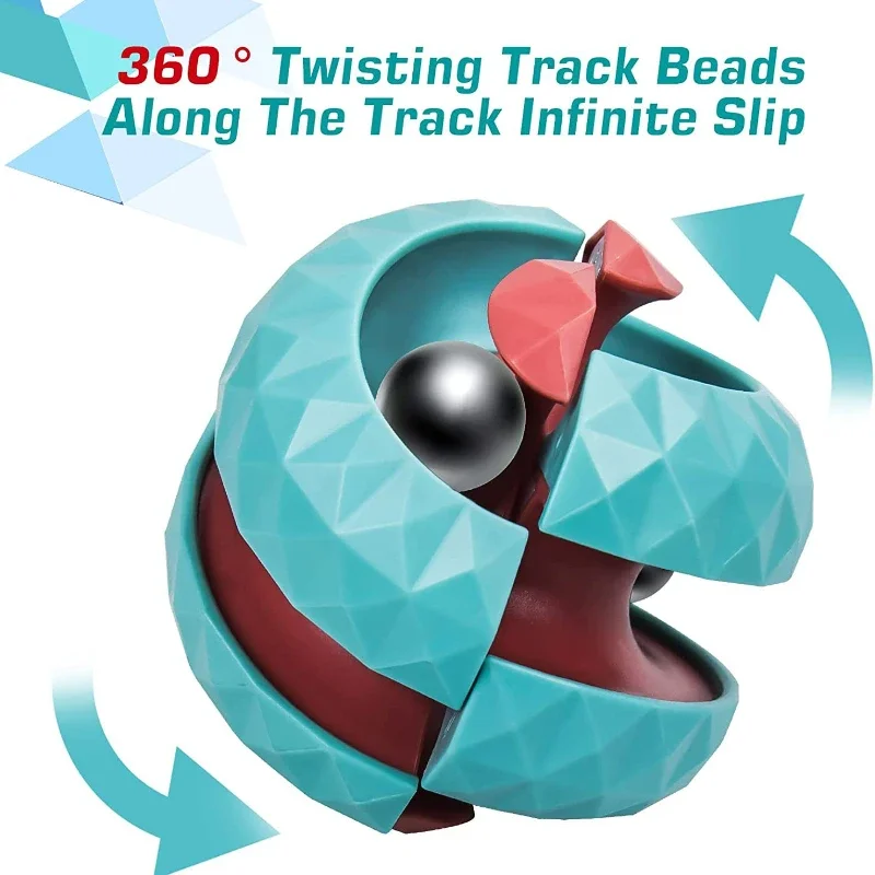 Draaien Baan Bal Fidget Speelgoed Kubussen Top Spinning Trackball Stress Decompressie Puzzelspellen Spinners Kerstcadeaus