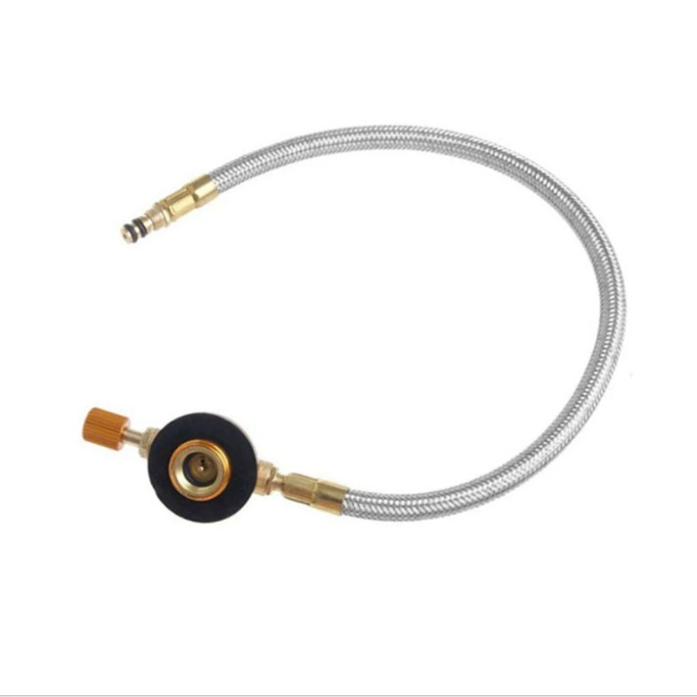 Gas Stove Adapter Outdoor Camping Barbecue Flat Gas Tank Extension Tube Stove Extension Cord Connecting Tube 40cm XQ