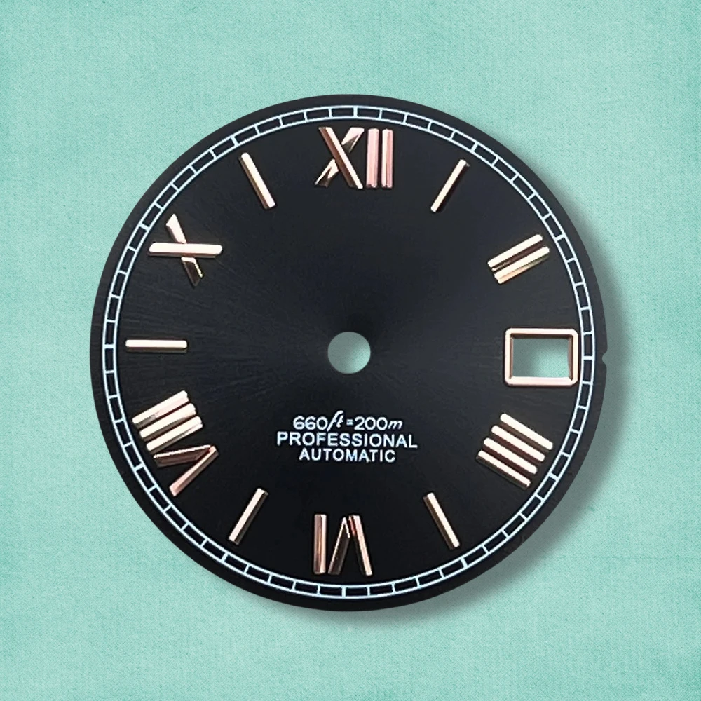 

28.5mm S Logo Rome Dial Fit NH35/NH36/4R/7S Japanese Automatic Movement Sunray Dial Watch Modification Accessories
