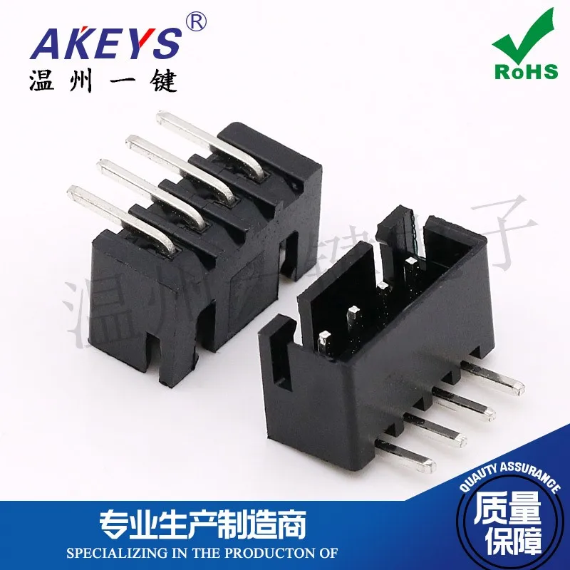 10 PCS Black XH2.54-4AW Curved Pin 2.54mm Spacing Terminal 4P Curved