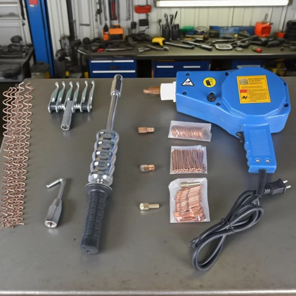 

Автомобильный станок для ремонта металлических пластин, 6 режимов сварки, сварщик, комплект для ремонта вмятин для автомобиля, грузовика, мотоцикла