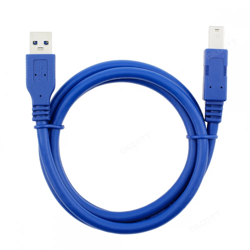 1.8m USB3.0 Printer Cable A Male B Male HDD-BOX Data Printer Line Wire A to B Male USB 3.0 Print Cable