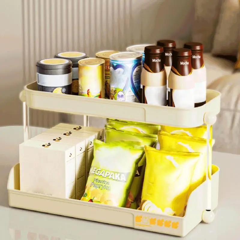 

Настольная полка для хранения чашек, 2-уровневая офисная и бытовая подстаканник большой емкости, косметическая ювелирная коробка для духов, полка для ванной комнаты