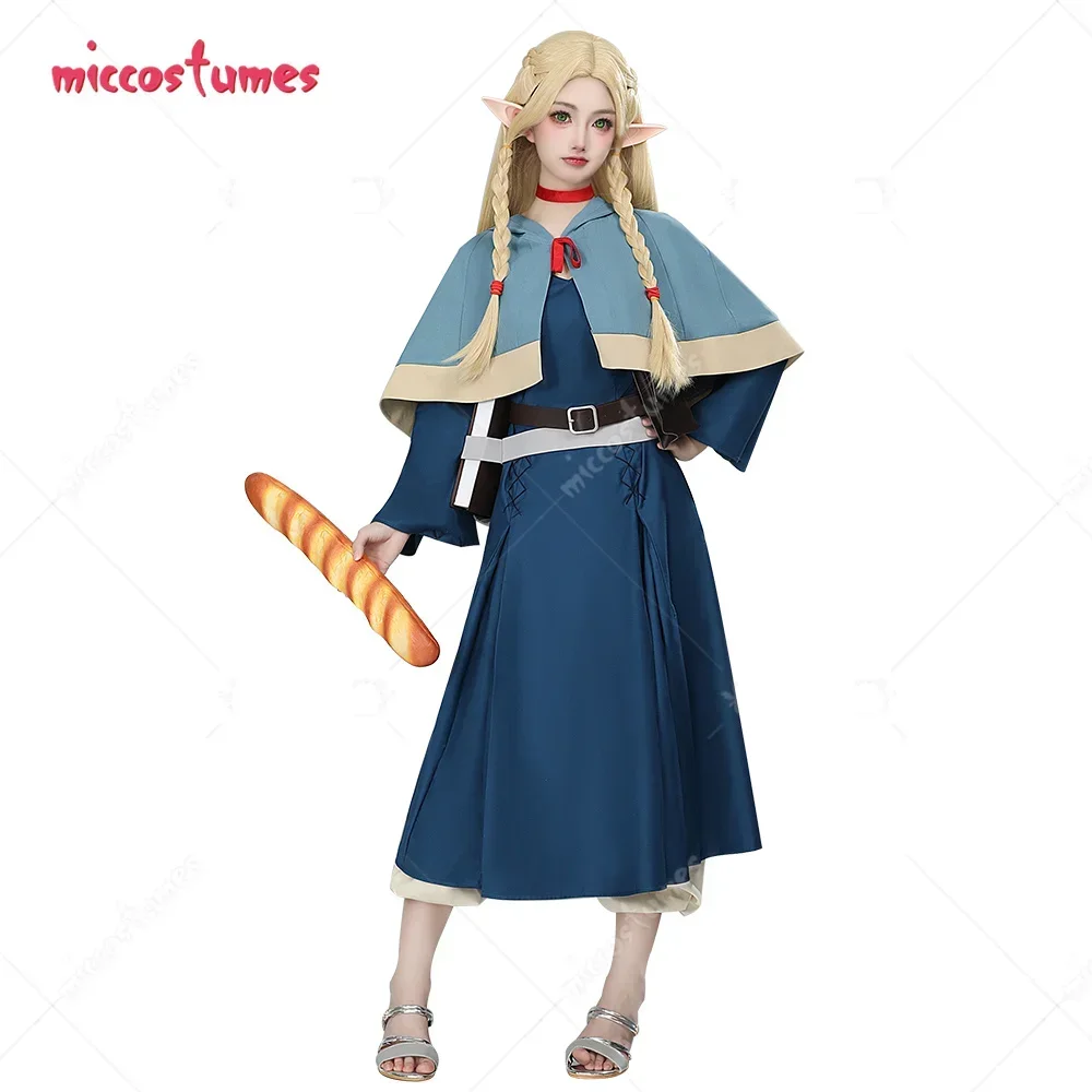 

Miccostumes Women's Marcille Cosplay Costume Dress and Cloak with Backpack and Belt