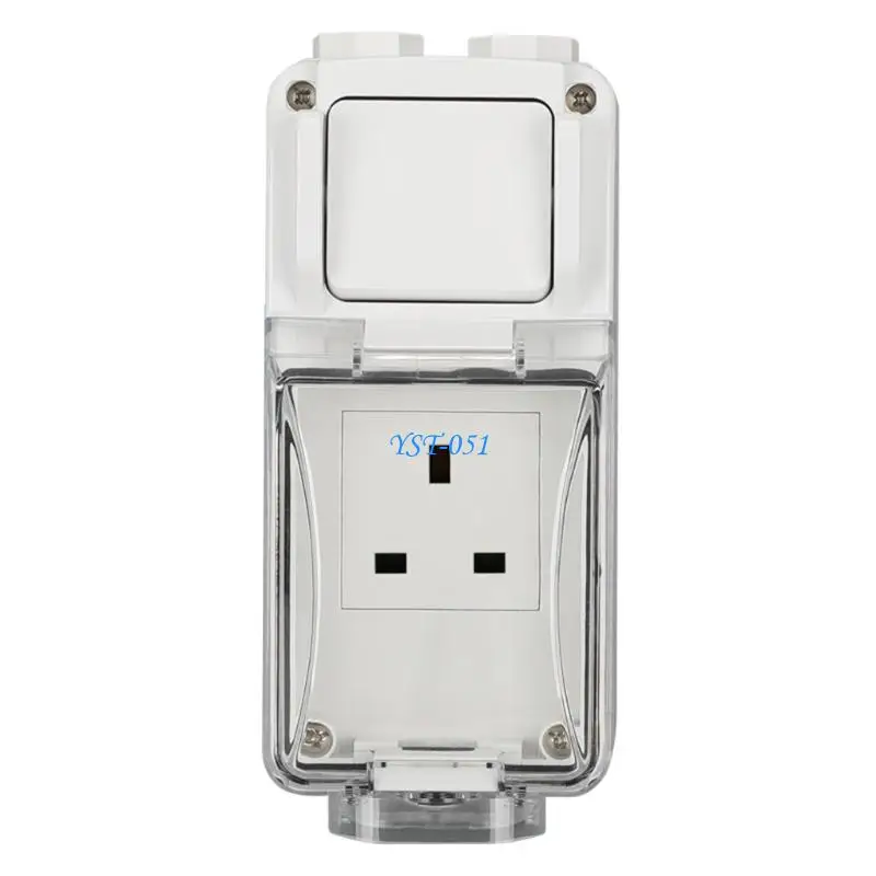 

E15A Waterproof Power Outlet US Plug Electrical Wall Socket Outdoor Outlets Socket