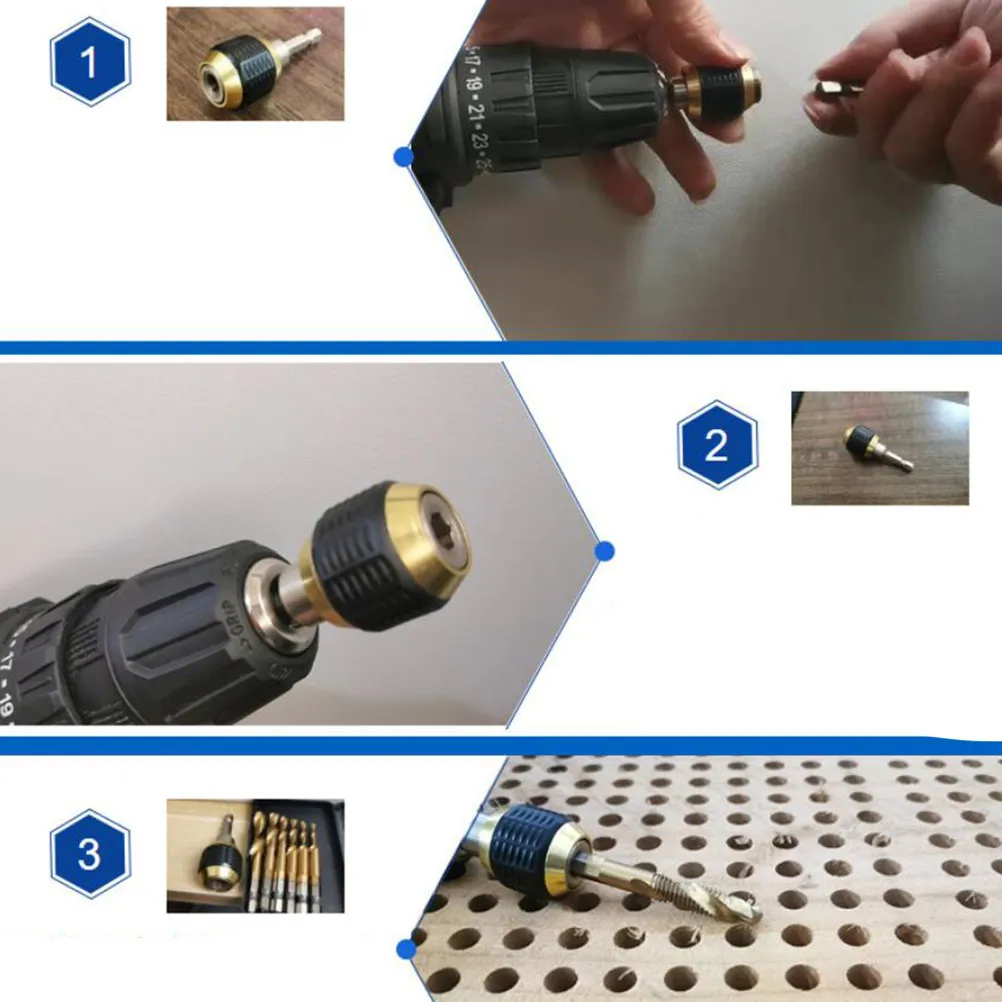 

Быстросъемный патрон для дрели из нержавеющей стали, шестигранный, 60 мм, без ключа, адаптер для ударного шуруповерта, для электрической дрели