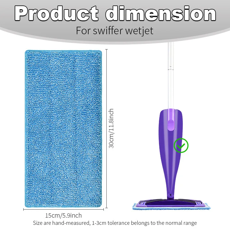 1/5/10/20pcs For Swiffer WetJet Flat Mop Replacement Cloth, Can Be Used Repeatedly With Mop Pad Mop Head Accessories