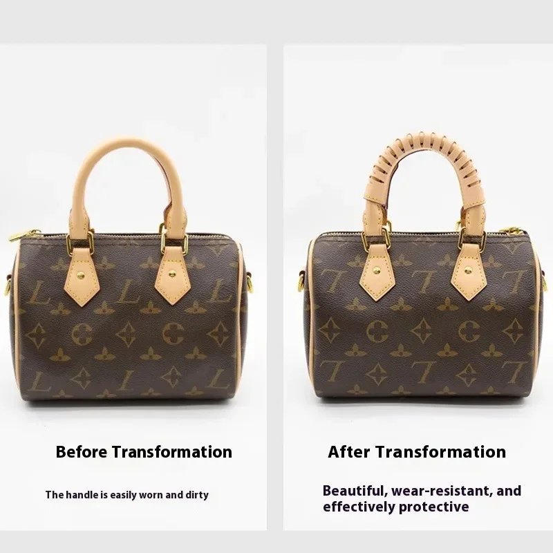 زوج واحد من أغطية تغليف مقبض الحقيبة لـ Speed 25 30 35، حزام حماية قبضة جلدية فاتشيتا، مقاوم للبقع والتآكل