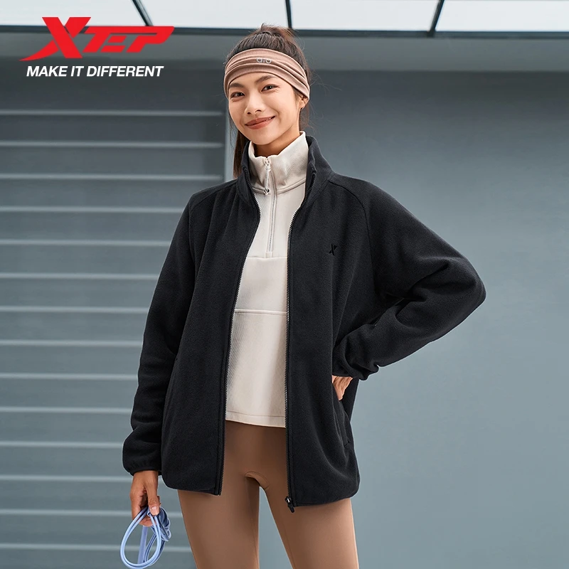 

Xtep Knitting Jacket For Men And Women 2024 Winter Comfortable Short Coat Zip-up Stand Collar Warm Training Tops 876427060136