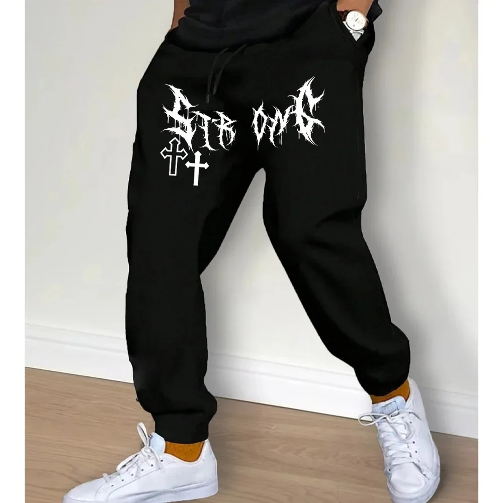 

Men's and Women's Casual Sports Fleece Sweatpants Straight Pants with Fashionable Pattern Prints High-quality Pure Cotton Pants