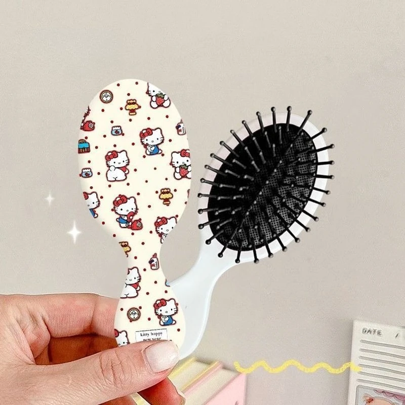 

MINISO Sanrio Hello Kitty мини-труба массажная расческа с воздушной/пневматической подушкой вьющиеся волосы пушистая портативная маленькая расческа без статики