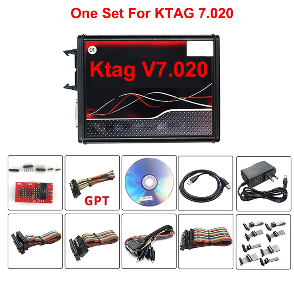 Chip Tuning ECU Programmer Tool For Kess V2 V5.017 EU Version SW V2.8 Red PCB  V7.020 For KTAG Firmware Master No Token Limited