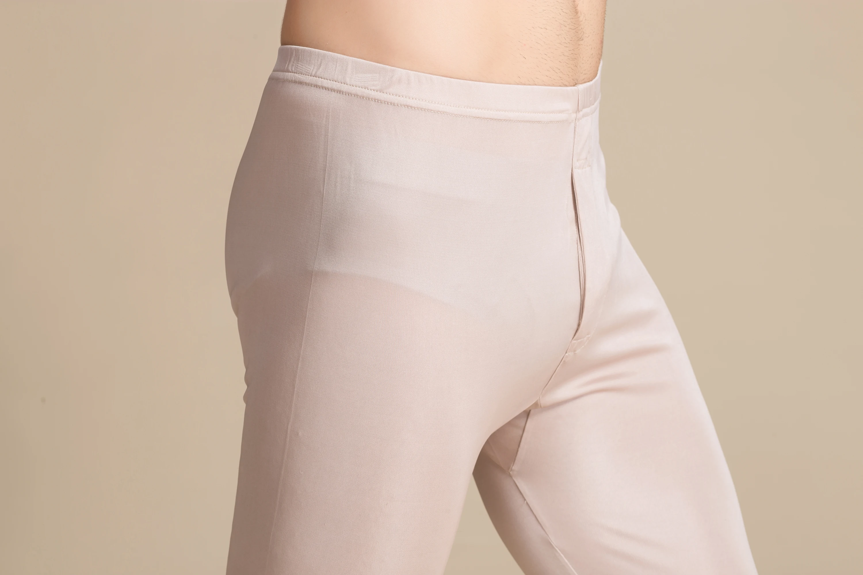 ملابس داخلية حريرية طويلة للرجال من حرير التوت طقم ملابس داخلية حرارية علوية وسفلية/طبقة أساسية #5