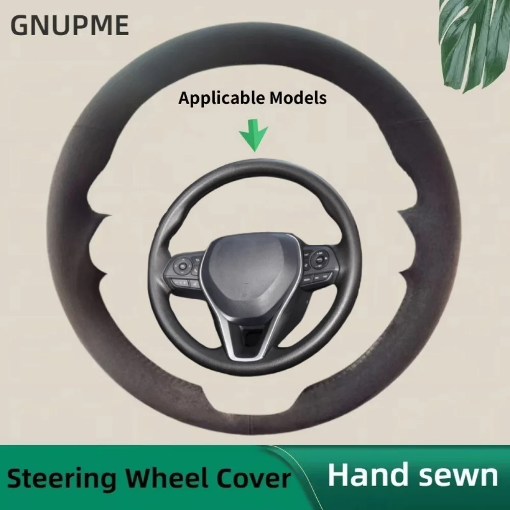 

Custom Car Steering Wheel Cover For Toyota Corolla Rav4 Interior Anti-slip Wear-resistant Breathable Suede Leather Steering Wrap