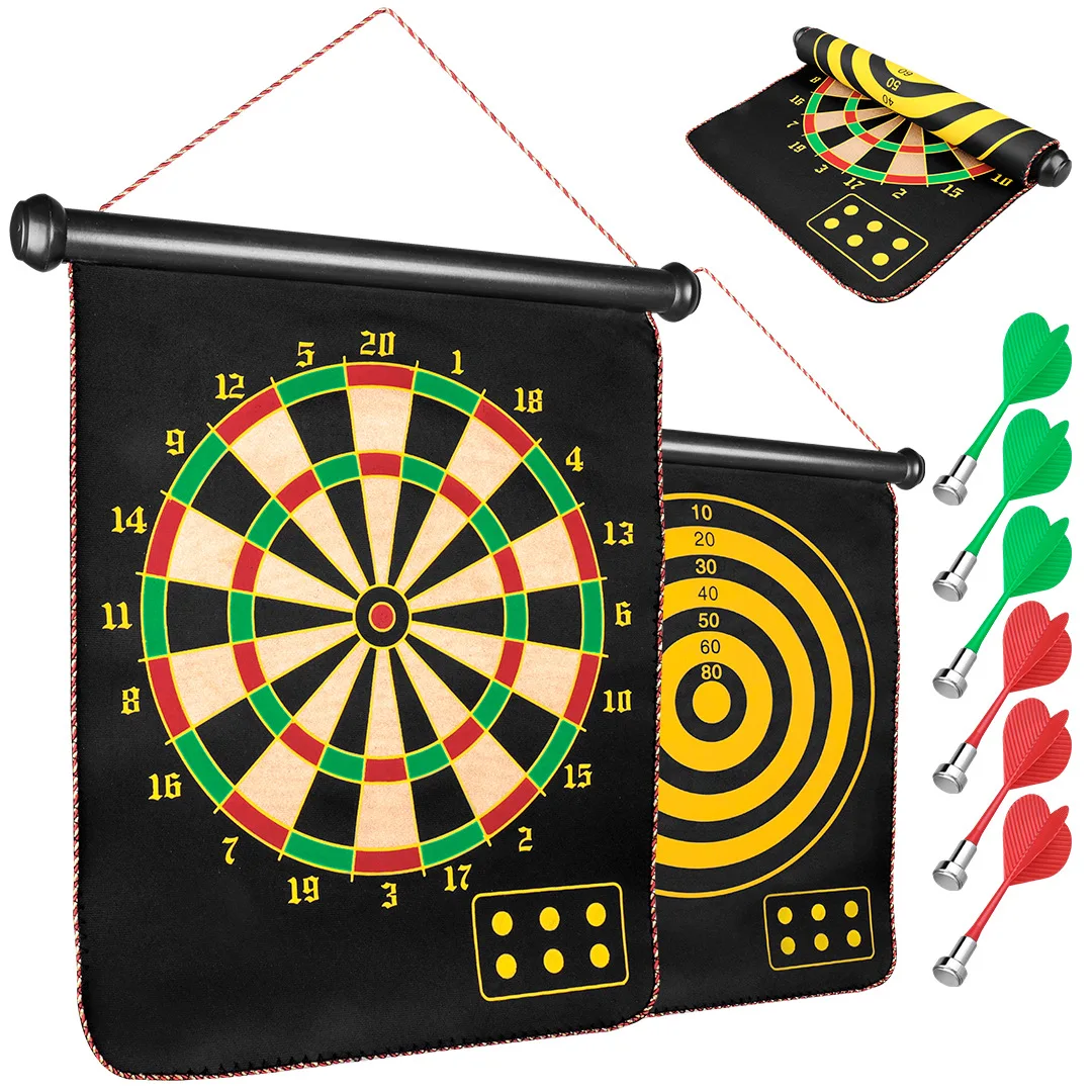 12/15/17 Inches Magnetic Dart Suit Double Sided Flocking Dartboards Plate Of Safety Leisure Board Game Indoor Toys