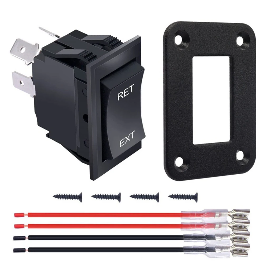 

For Automotive Use DPDT Switch 4 Pin Rocker Switch Forward Reverse Switch 20A 50VDC Rated Power Brass Terminals