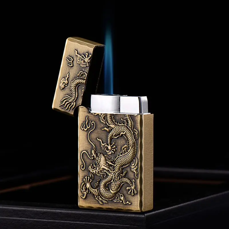 Personalized Multi-model Embossed Windproof Metal Lighter Butane Gas Lighter Cigarette Cigar Lighters Unusual Jet Lighters