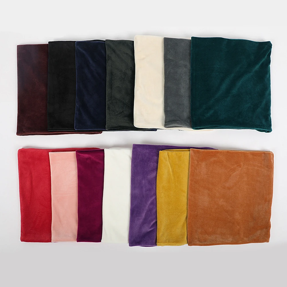 

Gold Velvet Scarf Neck Warmer Circle Collar Cold Protection Windproof Unisex Soft Chunky Comfortable Classic Color Match Winter