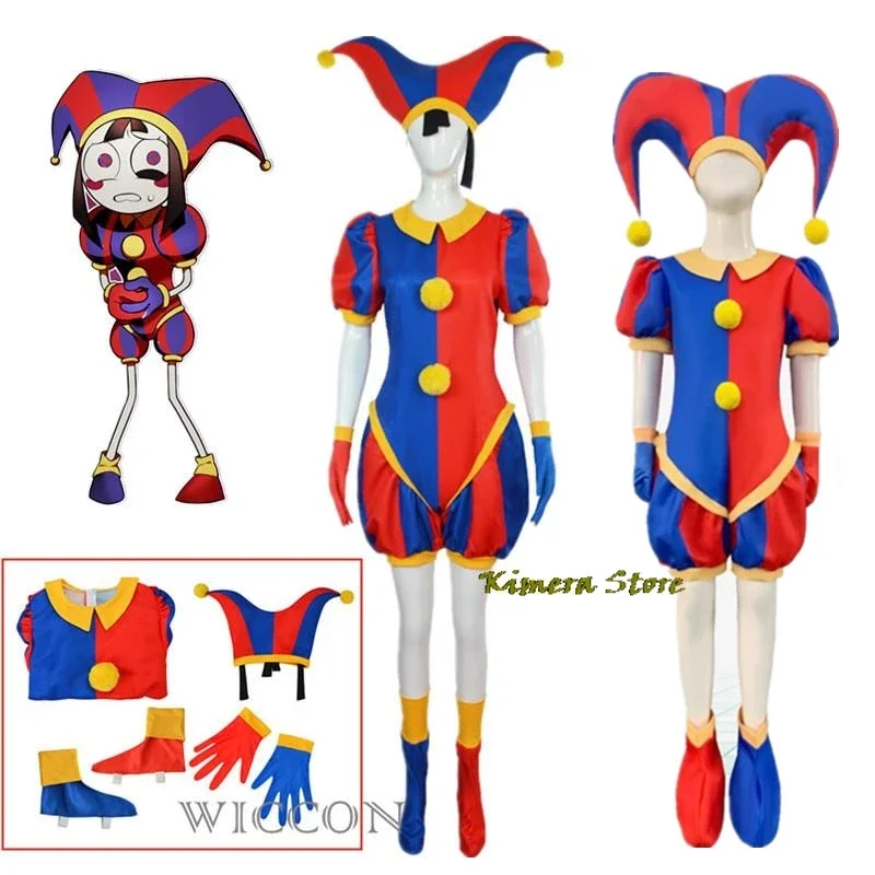 Pomni cosplay amazing digital cartoon costume/pedestal cosplay theater children Christmas kids rabatha Jax Caine cosplay gifts