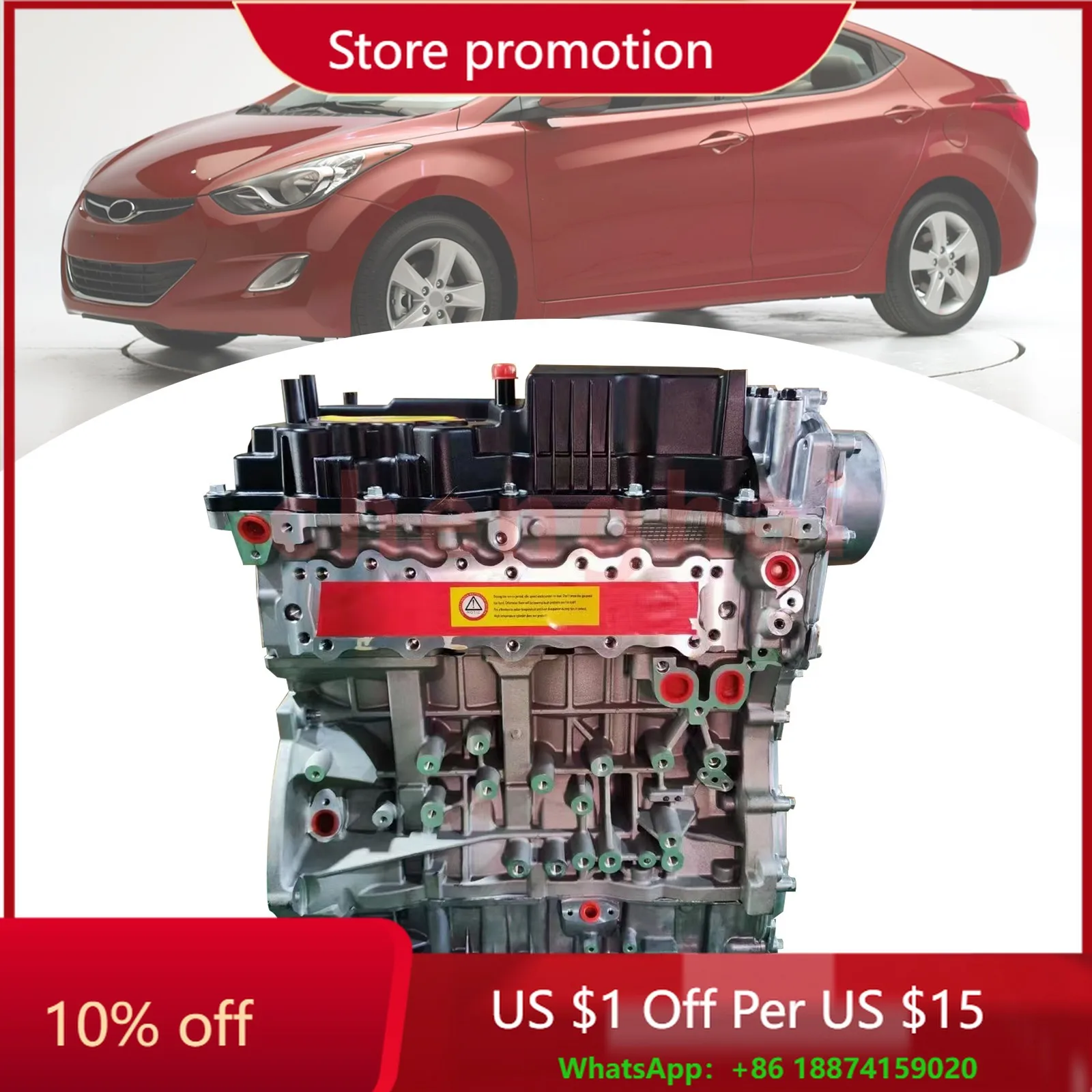 

G4KH Двигатель в сборе для Hyundai Santa Fe Turbo Engine 2.0L 4-цилиндровый GDI 13-16