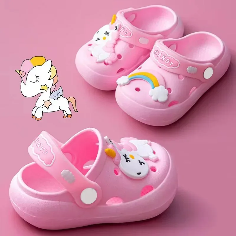 

Wholesale Non-slip Summer Children's Slippers Beach Wear For Women Men Children Cartoon Design Pvc Upper Deck Sandals