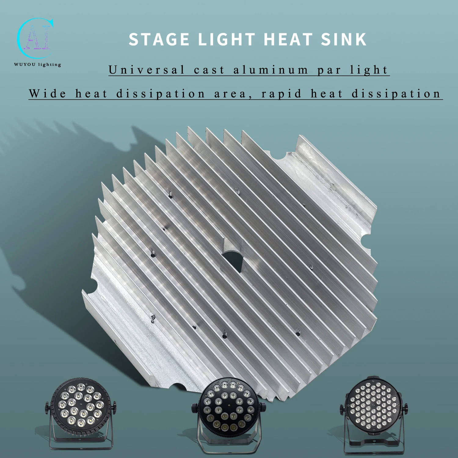 Stage Light Cooling Fin Aluminum Heat Sink Radiator For CPU RAM 18x12w Par LED Power Amplifer Ect