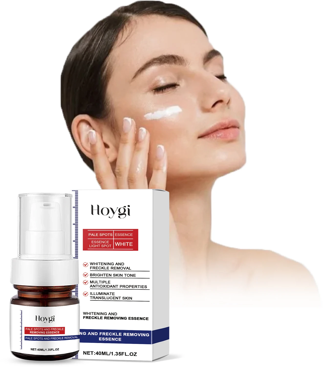 Hoygi-crema antioxidante de nuez con vitamina C, tono iluminador, corrección de manchas oscuras nocturnas, hidratante, ligera, absorbente rápido de la piel