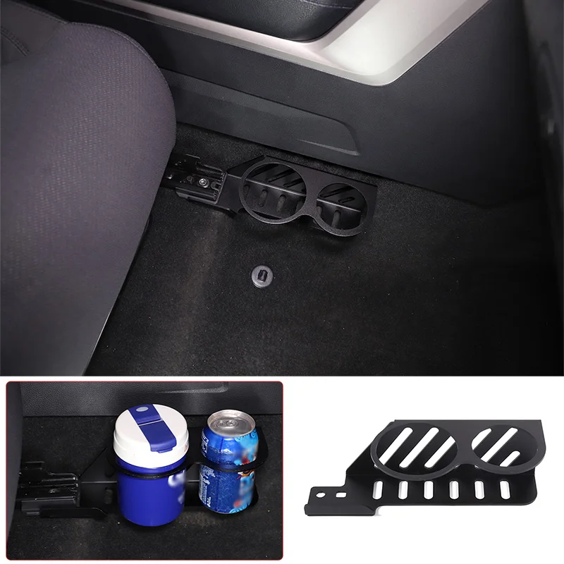 Aluminum Car Co-pilot Seat Cup Holder Drink Storage Holders Auto Interior Water Bottle Organizers For Toyota Tundra 2022 2023