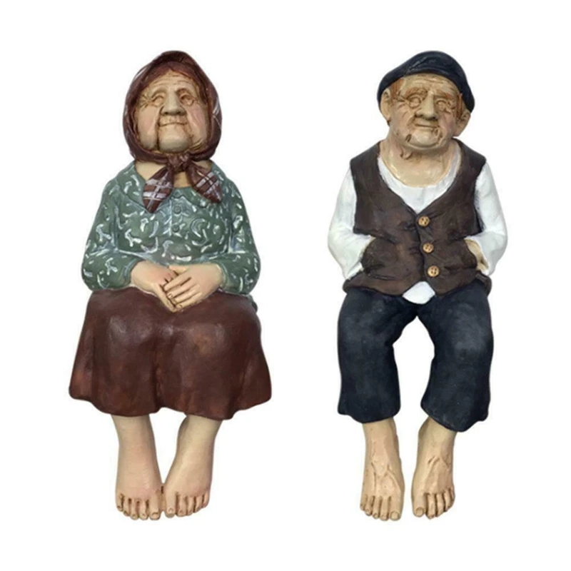 Novelty Grandparents Garden Ornaments Ledge Shelf Sitters Sculpture Figurines