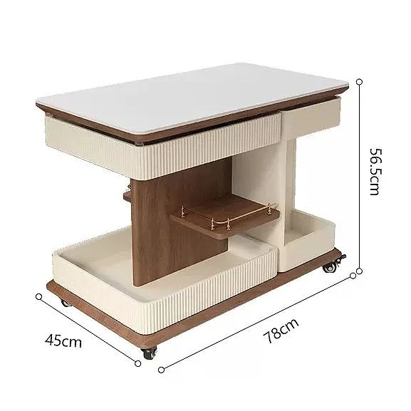 Factory Sale Home Living Room Trolley Coffee Table Solid Wood Lifting Multi-Functional Mobile Black Walnut Coffee Table