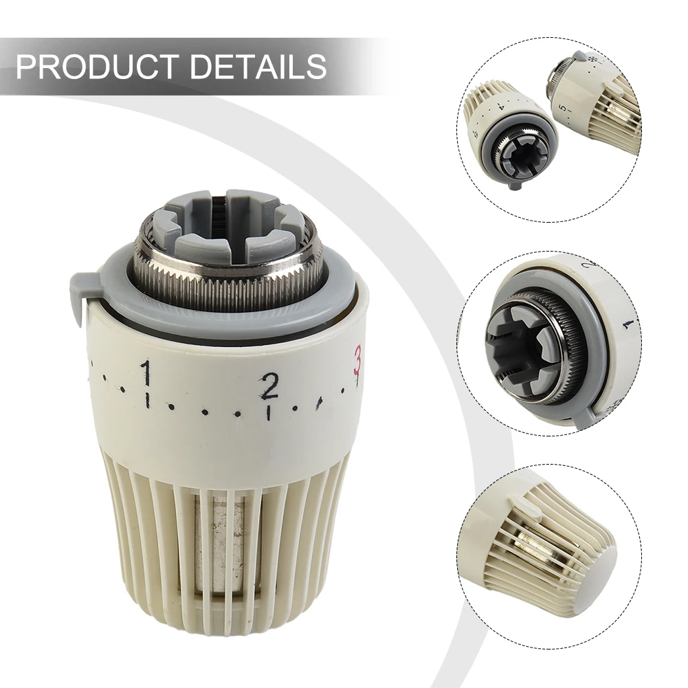 2pcs Thermostatic Heater Valve Head M30x1.5 Thread For Radiator Temperature Control With Liquid Sensor And Frost Protection