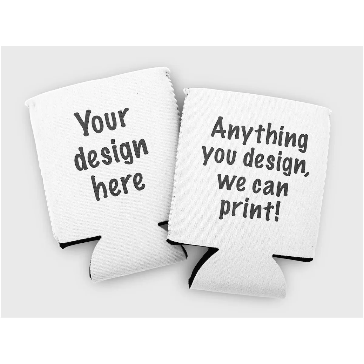 Design your own custom cozies- custom can coolers- upload your own design cozies - customized party favors