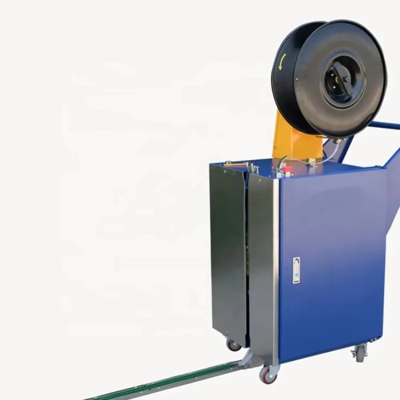 

High Efficiency Stable and Durable Semi Automatic Pallet Strapping Machine PP Plastic Carton Box Case Packing Bundling Equipment