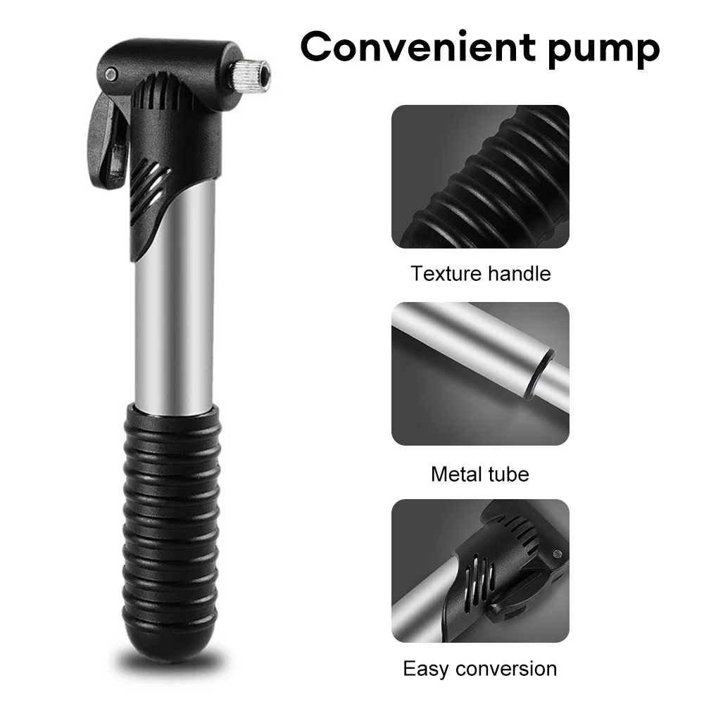 Portable Mini Bicycle Pump Cycling Hand Air Pump High Pressure Ball Bicycle Tire Inflator