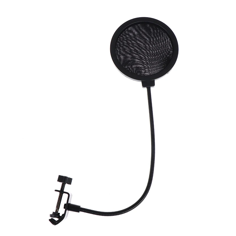 1Pcs 100mm Double Layer Microphone Pop Filter Studio Flexible Wind Screen Sound Filter Mask Mic Shield Recording Accessories