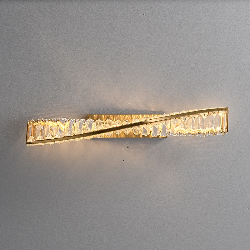 

Exclusive Luxury Gold Crystal Wall Lights indoor wall lamps Art crystal Mirror Wall Light For Home bedroom living Room Lighting