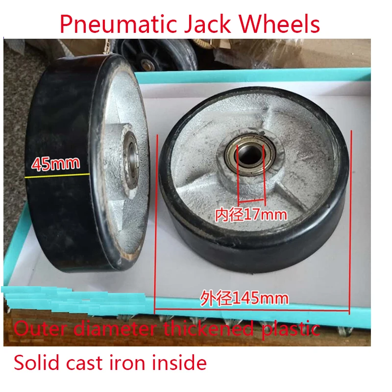 Pneumatic Hydraulic Jack 80 Ton Accessories Wheel Car Wheel Reel AirJack Wheel Truck Jack 80 Ton Tire