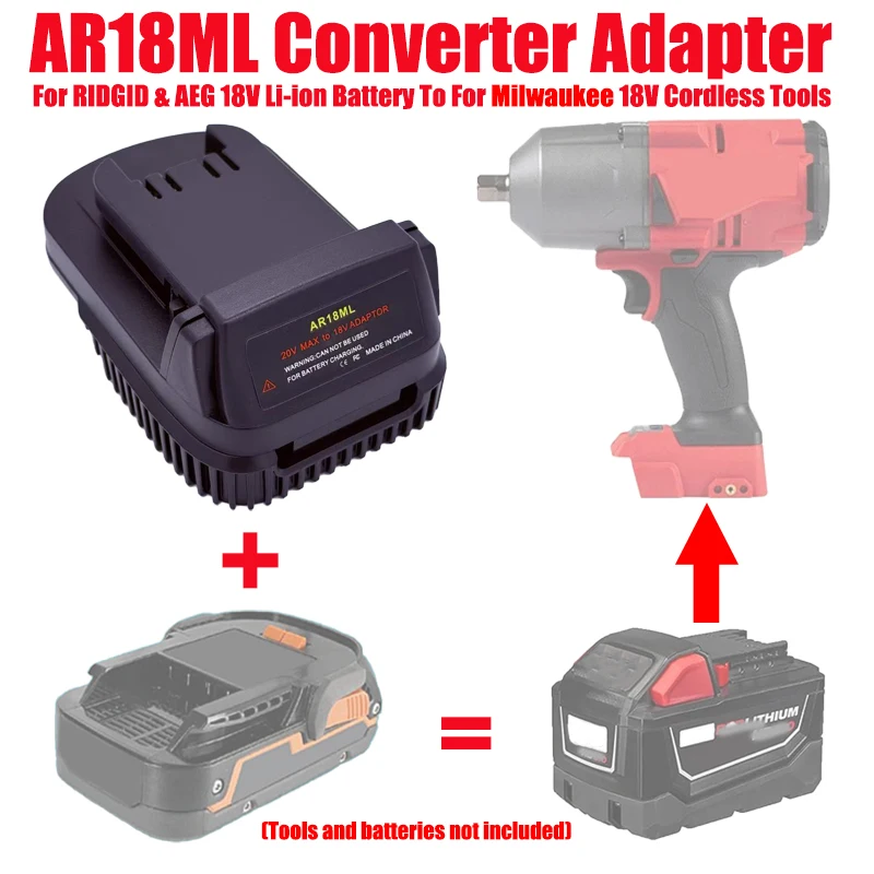 Battery Adapter for Converting Aeg/RidGid 18V Li-ion Batteries To Be Compatible with BAT618 BL18xxseries 18V/20V Power Tools view 4