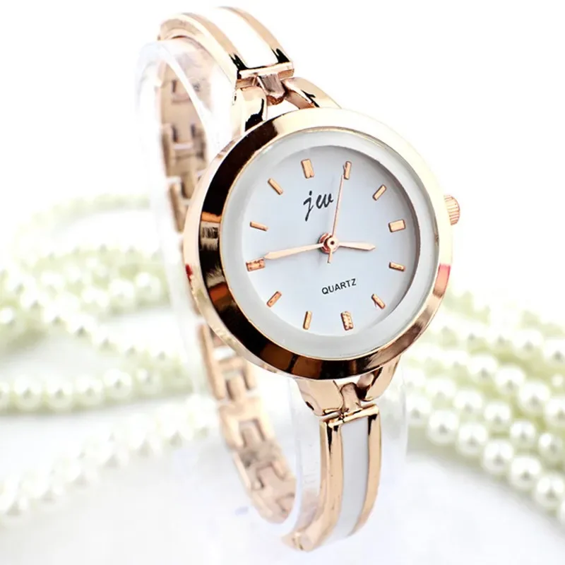 Reloj de cuarzo informal para mujer, cronógrafo de malla de acero inoxidable, color oro rosa y plata, 2024