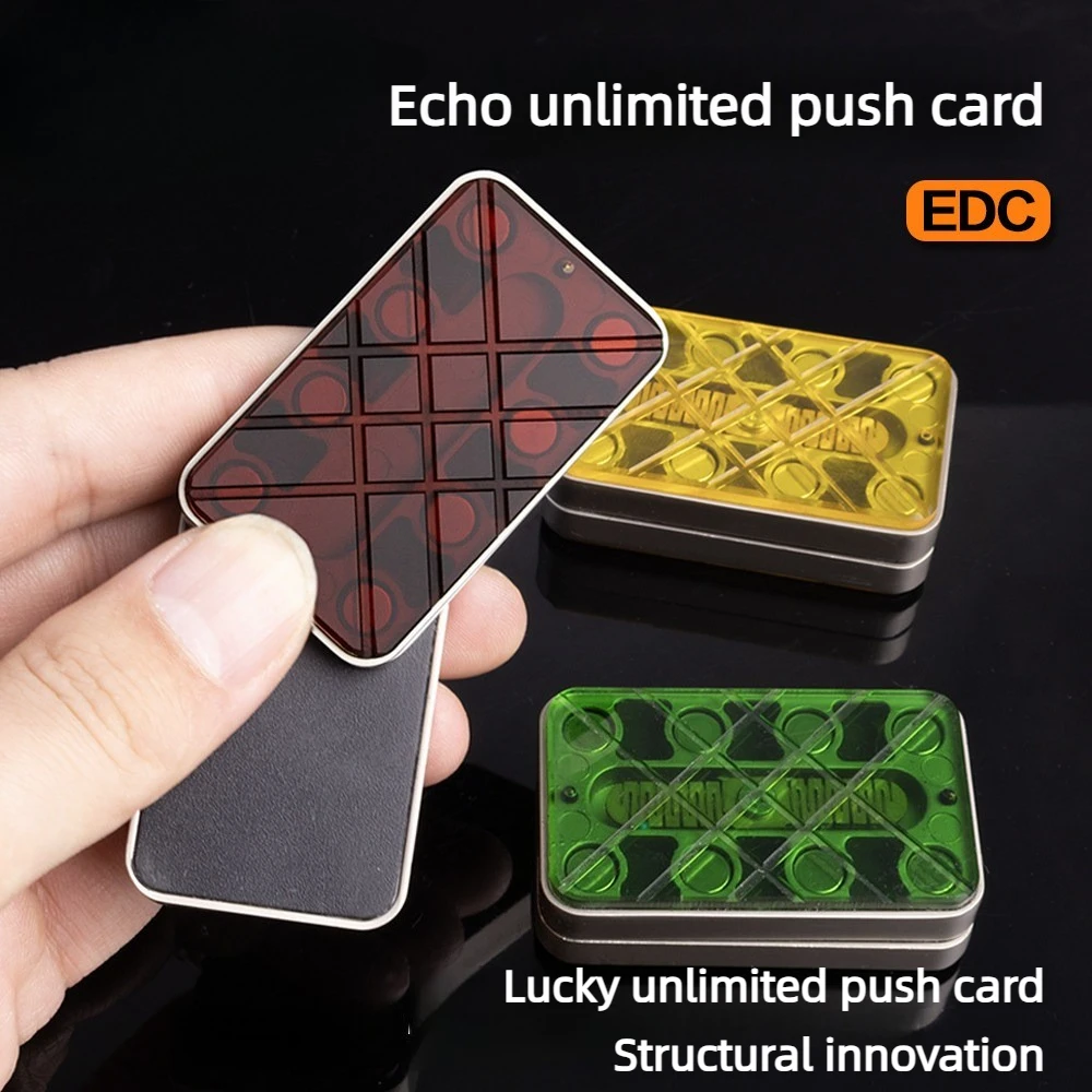 DRAGONPLAYER New Magnetic Echo Unlimited Position Zinc Alloy Fingertip Card Pusher Stress Relief Toy