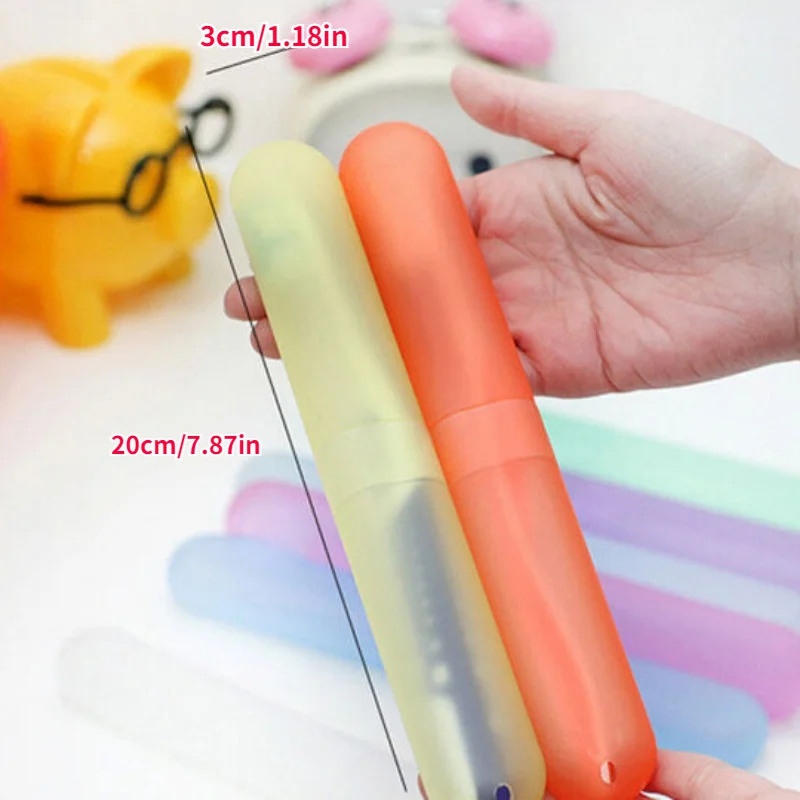 2 Portable Toothbrush Cases - Breathable ABS Plastic Travel Toothbrush Storage Cases