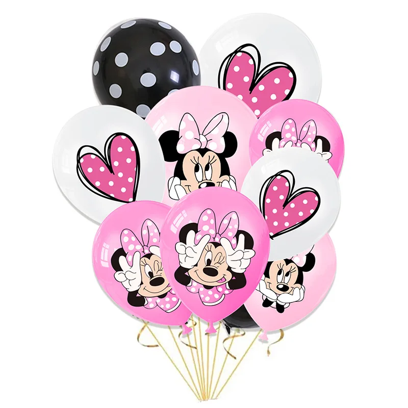 Disney Anime Minimi Series Birthday Party DIY Decoration Girl 12 Inch Latex Balloon Set Decoration Children's Toy Balloon Gift